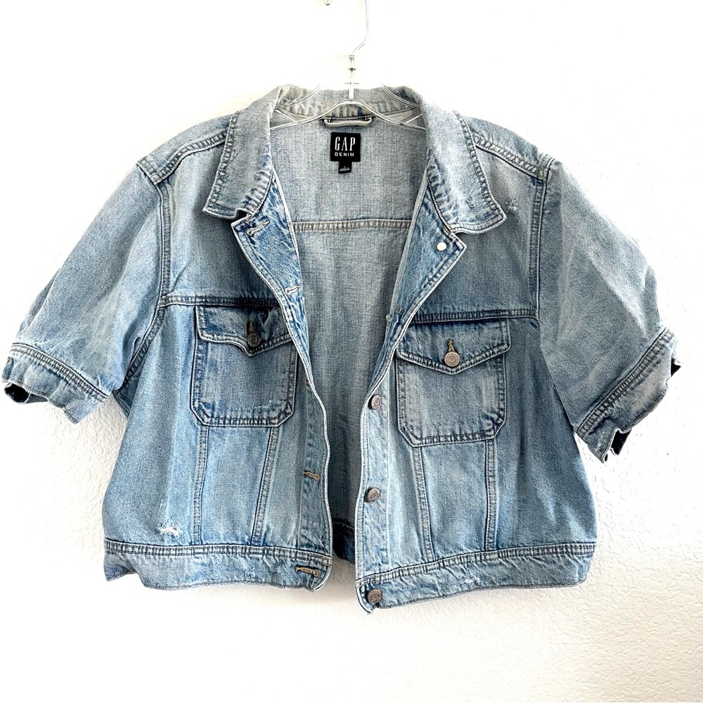 GAP denim short sleeve jacket